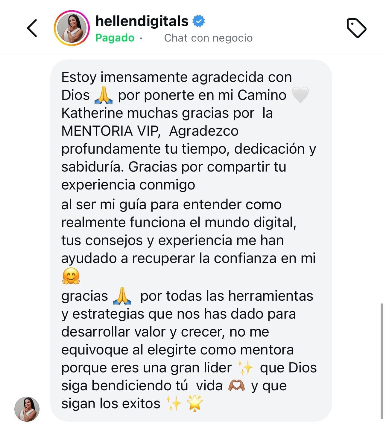 Testimonio de Hellen Digital